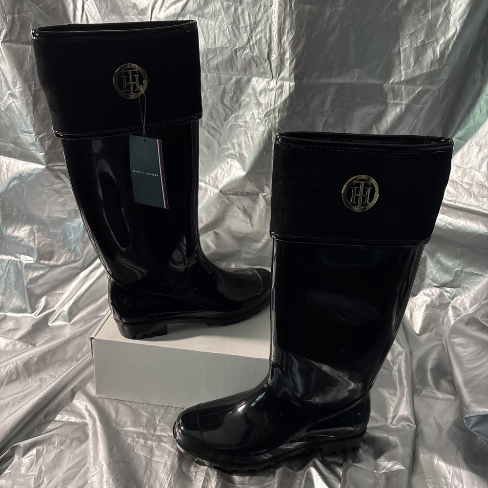 Tommy Hilfiger Black Winter & Rain Boots - Picture 2 of 7